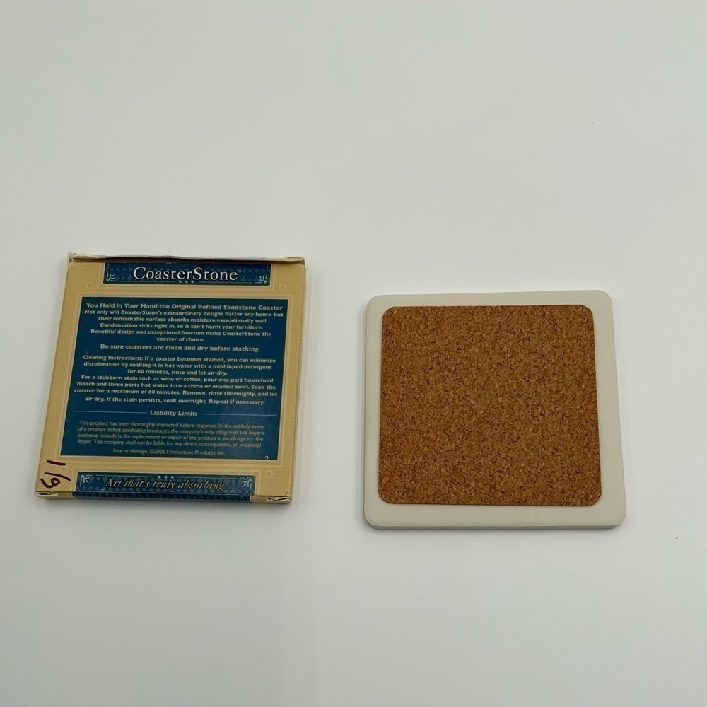 2005 CoasterStone Gelena Park Texas 4 1/2” Square Absorbent Stone NIB - Picture 3 of 3
